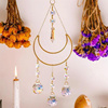 水晶球月亮镂空风铃挂件八角珠尖珠配饰装饰挂件