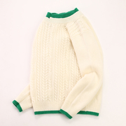 男童毛衣儿童羊毛衫圆领套头，中大童打底衫，高端澳洲100%纯羊毛针织