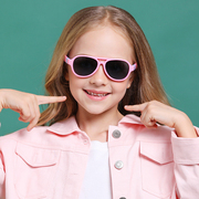时尚儿童偏光蛤蟆镜个性太阳镜软硅胶遮阳镜眼镜潮男女孩墨镜