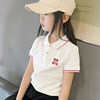 儿童夏装女童POLO衫短袖t恤夏季2023韩洋气小熊体恤可爱纯棉T