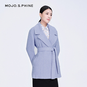 mojo冬季款韩版羊毛大衣毛呢外套，女秋冬高级感中长款气质通勤