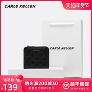 CARLE KELLEN真皮钱包女短款2023女士折叠多功能卡包零钱包