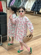 韩版童装2024春款女童，甜美公主连衣裙小女孩，宝宝洋气长袖洋气裙子