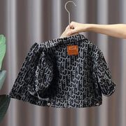 男童牛仔外套春秋2023儿童，春季洋气时髦宝宝，上衣小童帅气秋装