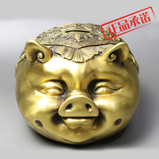 黄铜猪摆件黄铜生肖猪储蓄罐，金属摆件金属工艺品铜25147动物家居