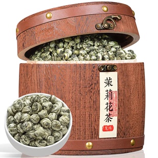 茉莉花茶龙珠2024新茶浓香型特级川，派茉莉飘雪毛尖茶叶礼盒装500g