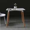 北欧小户型餐桌椅长方形白色桌子，现代简约接待洽谈桌，休闲实木方桌