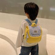 儿童帆布小背包休闲宝宝幼儿园，上学双肩包迷你(包迷你)可爱男女童零食书包