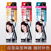 日本天然植物染发笔棒剂临时遮盖白发一次性，不伤发染发膏