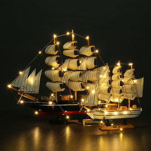 一帆风顺摆件小帆船模型桌面家居客厅酒柜书柜装饰品创意生日礼物