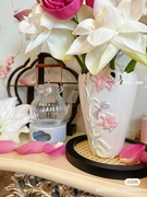 陶瓷花瓶蜻蜓牵牛手绘Lenox高档装饰摆件鲜花芍药康乃馨