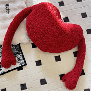 网红ins爱心可爱抱枕，情侣闺蜜创意礼物毛绒靠垫，客厅靠枕心形摆件
