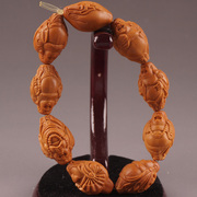 弥勒佛背面有雕刻橄榄核雕刻手串橄榄胡男女手串手链天然饰品