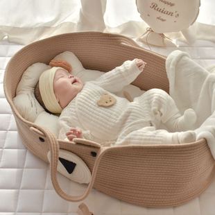 婴儿手提篮外出便携式宝宝，移动车载睡篮新生儿出院安全摇篮睡床