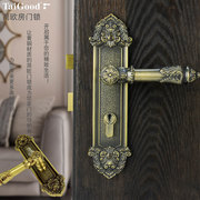 世连泰好铜锁全铜室内欧式古典房，门锁黄铜木门卧室青古铜执手5485