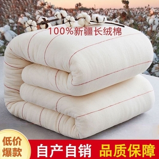 新疆一级长绒棉被棉花被子被芯，棉絮床垫被褥子，全棉纯棉花冬被春秋