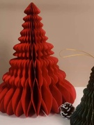 圣诞节橱窗吊饰蜂窝球折纸，彩色圣诞树造型，灯笼挂饰摆件装饰品