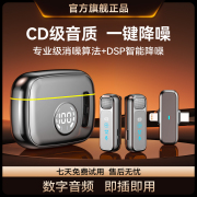 无线麦克风领夹式降噪手机直播录音专用2024新款一拖二设备收音麦