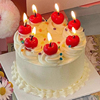 韩式糕装饰摆件，创意立体水果樱桃，车厘子造型蜡烛生日插件