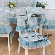 餐桌布椅套椅垫套装圆桌布茶几布艺欧式餐桌椅子套罩现代简约家用