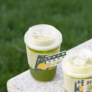 奶茶杯一次性带盖网红u型塑料杯自制饮料咖啡打包柠檬茶杯子商用