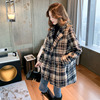 格子西装外套女秋冬款20t23年韩版小个子，中长版时尚休闲上衣