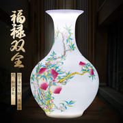 景德镇陶瓷花瓶摆件薄胎插花家居装饰品赏瓶中式工艺