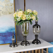 美式欧式花瓶样板房，家居客厅装饰水晶玻璃花瓶，花器餐桌电视柜摆件