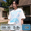 medm24ss水晶玫瑰短袖t恤男夏季美式潮流，圆领宽松情侣体恤衫