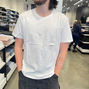 CK Calvin Klein夏季男士舒适棉质圆领纯色短袖T恤基础款上衣