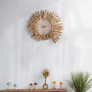 创意个性客厅挂钟艺术钟表餐厅时尚简约时钟家用木质卧室墙面挂表