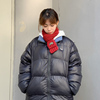 韩版毛线围巾女冬季纯色百搭手工，针织时尚保暖红色百搭小围脖短款