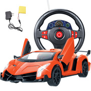 遥控汽车儿童玩具 方向盘可充电跑车赛车遥控车玩具