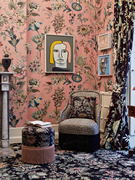 法式现代时尚轻奢粉红大花，背景墙纸个性，定制壁画卧室客厅无缝墙布
