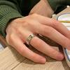 设计小众高级感大码钛钢单身食指戒指，男冷淡风，个性不掉色高街潮流
