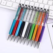 水晶钻石笔多色可印刷logo手写电容笔触，屏圆珠笔金属水晶笔