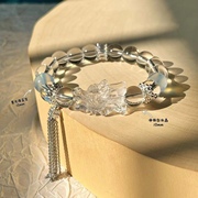 天然双A白水晶手链搭配白水晶龙手链小众设计女款高品质新年