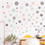墙纸自粘卧室温馨小花朵贴画房间，寝室改造墙贴床头贴纸装饰小图案