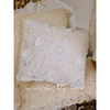 laceshabby欧式白色刺绣立体花纯棉蕾丝腰，靠靠垫头枕抱枕含芯