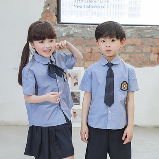 幼儿园园服夏季小学生校服，班服泰国衬衫，毕业照套装六一儿童演出服