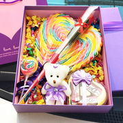 德芙巧克力棒棒糖礼盒装超大七彩，棒棒糖500g心形，创意情人节礼物