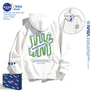 NASA男童卫衣春秋款2024秋季潮牌加绒中大童儿童女童秋装外套