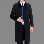 鄂尔多斯市中年男士羊绒，大衣中长款爸爸，装羊毛呢外套鹅绒内胆加厚