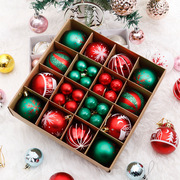 圣诞节装饰品圣诞树挂饰，球金红色小挂件吊球，场景布置圆球彩球饰品