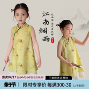 儿童国风套装2024夏季旗袍裙，童装裙子女童，新中式连衣裙两件套