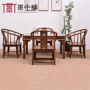 红木家具全鸡翅木茶桌椅组合仿古中式小户型泡，茶桌实木简约茶台