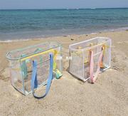 ins韩国沙滩包透明防水包旅行大容量妈咪包游泳包购物手提收纳袋