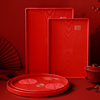 结婚果盘喜糖盘专用客厅红色婚礼，用的喜盘子，婚庆用品大全2024