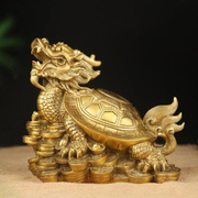 风水铜八凯奇龟装饰品家居纯龙头摆件摆件八卦黄铜欧工艺品龙龟