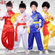 儿童武术服练功服男女童短袖长袖，功夫服装中国风少儿太极表演服装